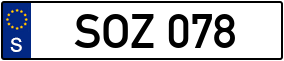 Trailer License Plate